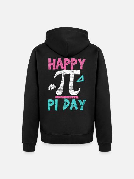 Pi Day Math Teacher - Unisex Premium Organic Zip Hoodie - black