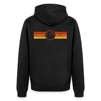 Bowling Bowling Bowling - Unisex Premium Bio Zip Hoodie - Schwarz - Hinten - Nico (187cm)