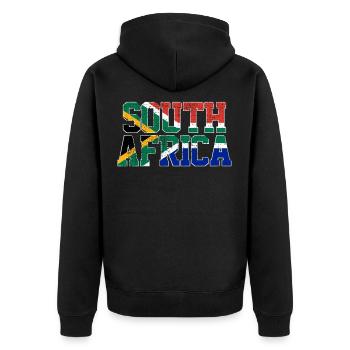 Afrique du Sud - Veste à capuche bio Premium Unisexe - noir - Dos - Nico (187cm)