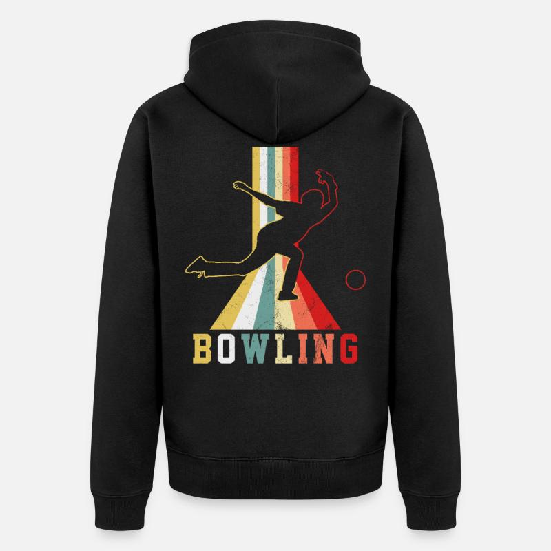 bowling - Veste à capuche bio Premium Unisexe - noir