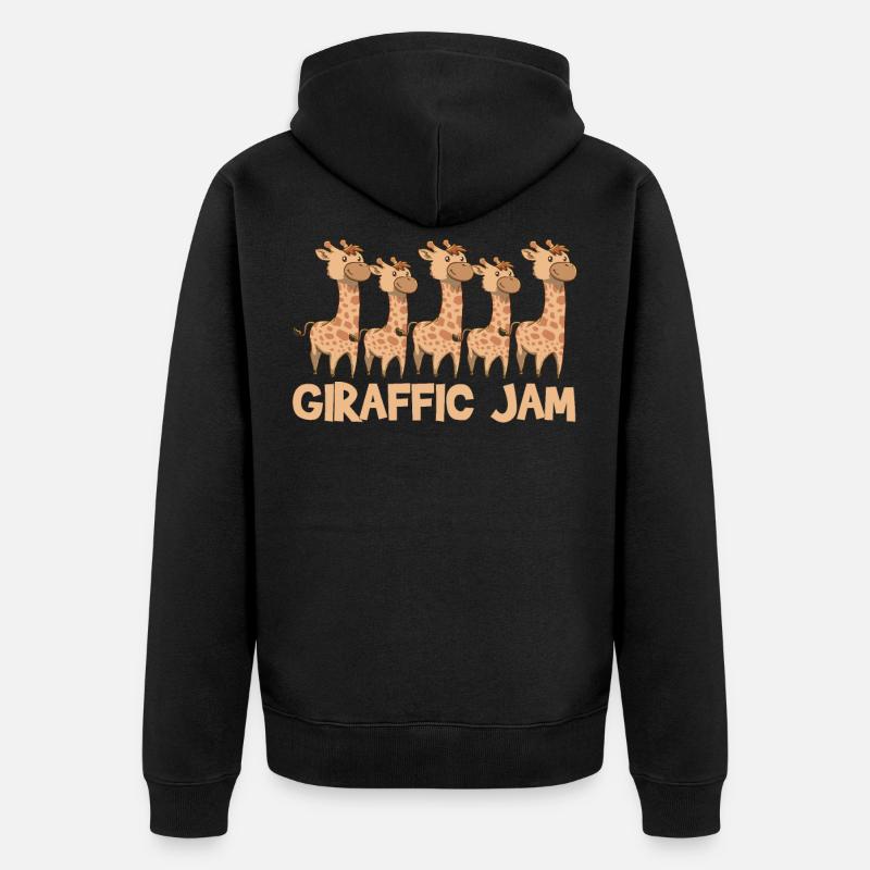 Giraffe Giraffe Giraffe - Unisex Premium Bio Zip Hoodie - Schwarz
