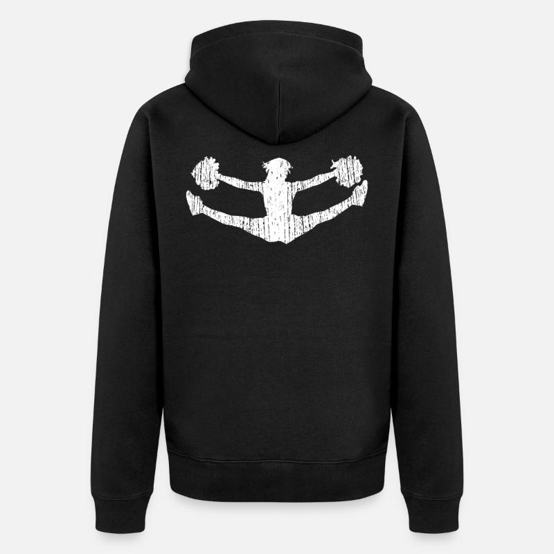 Cheerleader Split - Unisex Premium Bio Zip Hoodie - Schwarz