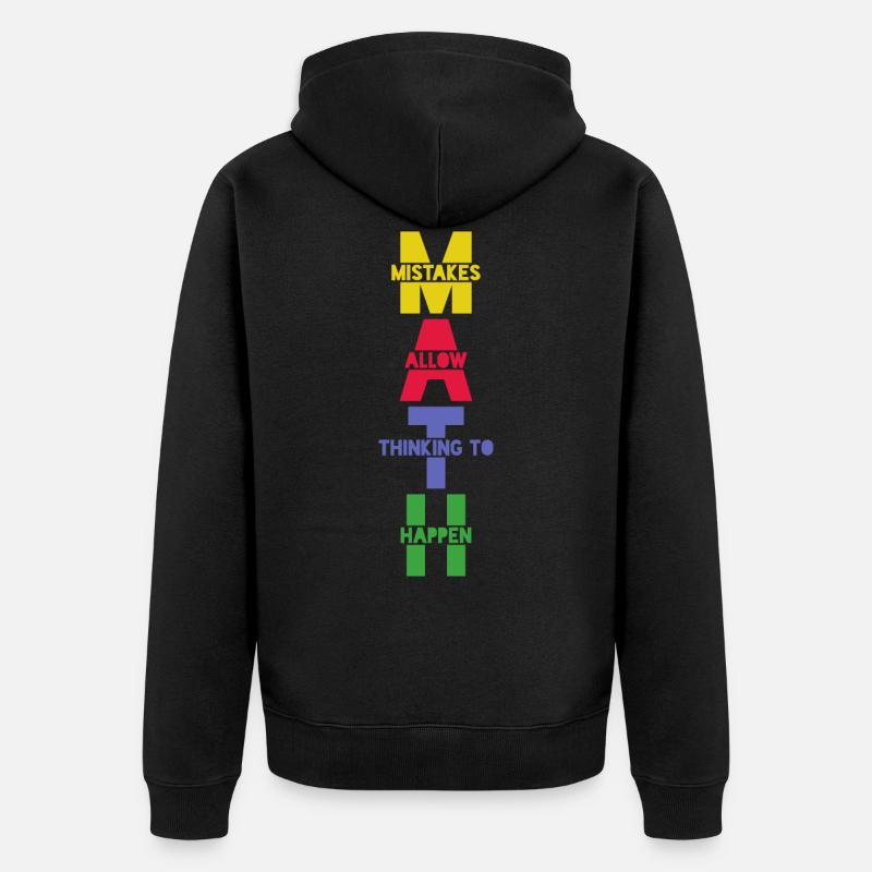 Math math math - Unisex Premium Organic Zip Hoodie - black