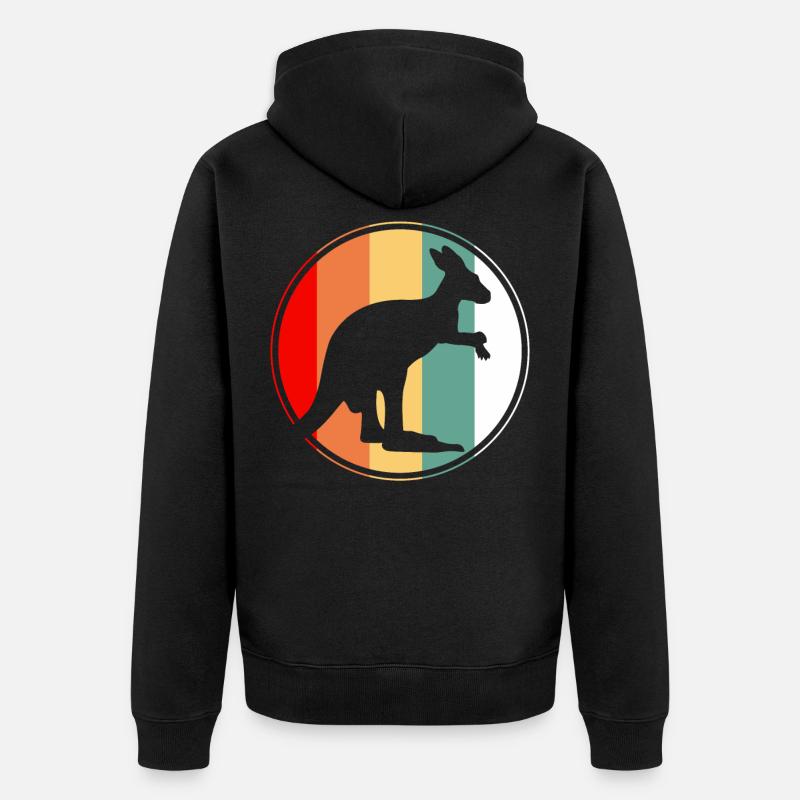 Kangourou Australie - Veste à capuche bio Premium Unisexe - noir
