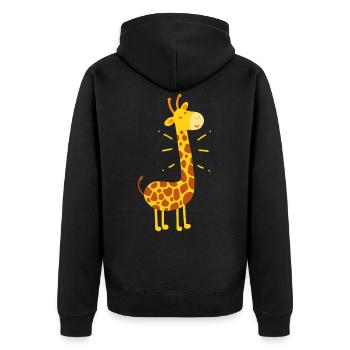Girafes Girafes Girafes - Veste à capuche bio Premium Unisexe - noir - Dos - Nico (187cm)