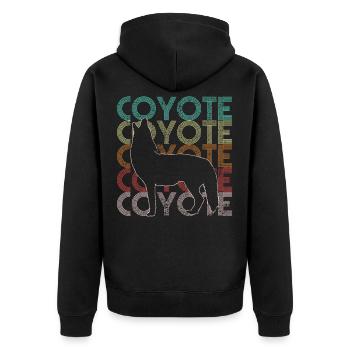 coyote - Veste à capuche bio Premium Unisexe - noir - Dos - Nico (187cm)