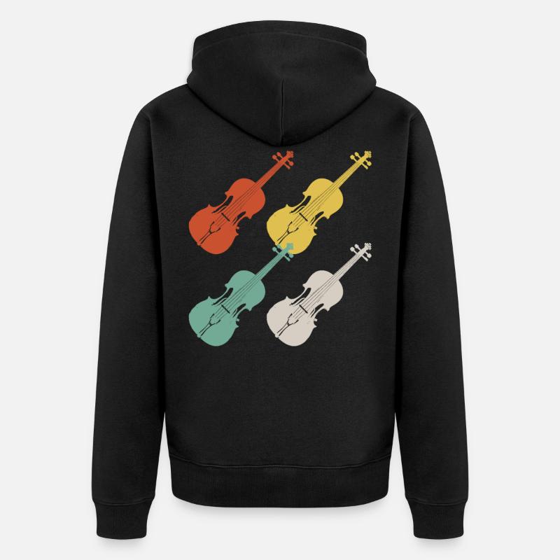 Violon violon violon - Veste à capuche bio Premium Unisexe - noir