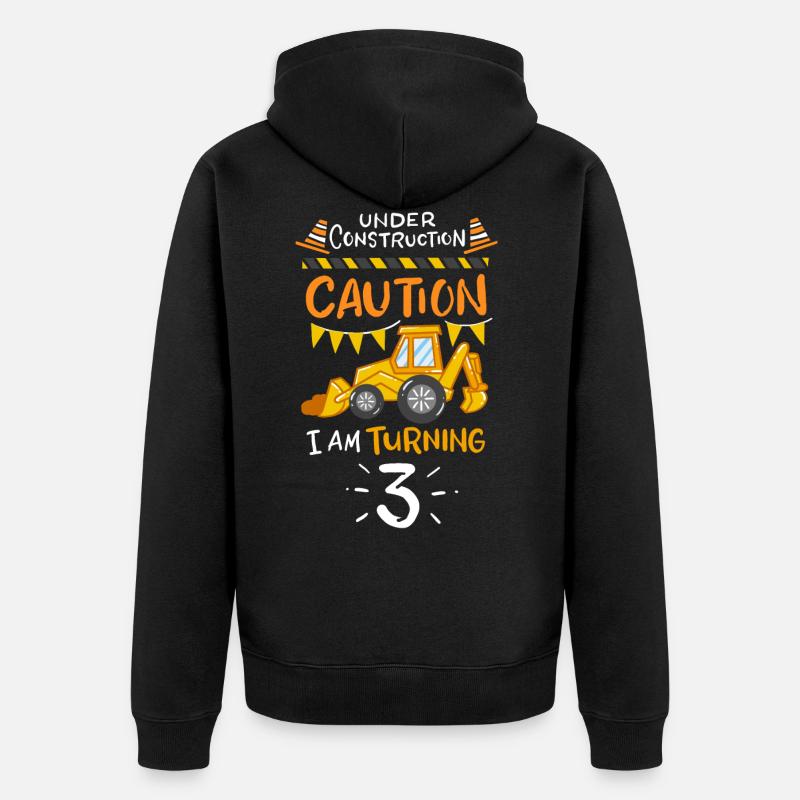 3ème pelle anniversaire - Veste à capuche bio Premium Unisexe - noir