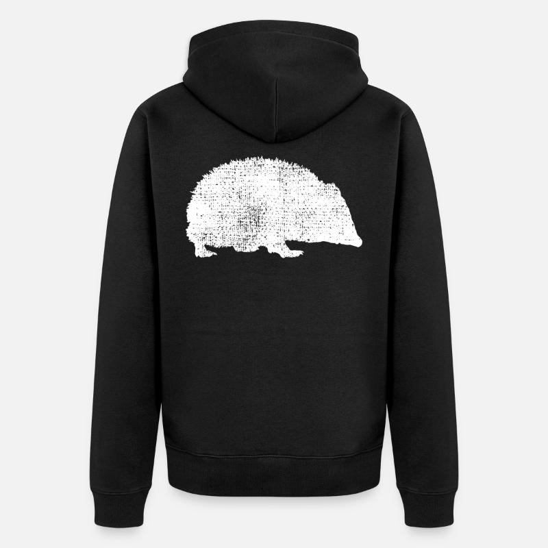 Hérisson Hérisson Hérisson - Veste à capuche bio Premium Unisexe - noir