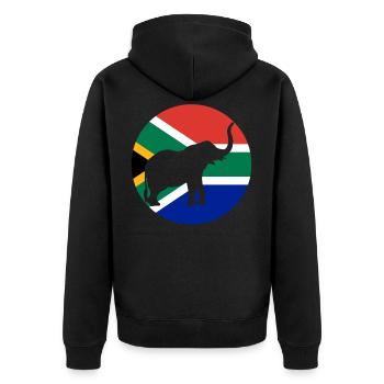 Afrique du Sud - Veste à capuche bio Premium Unisexe - noir - Dos - Nico (187cm)