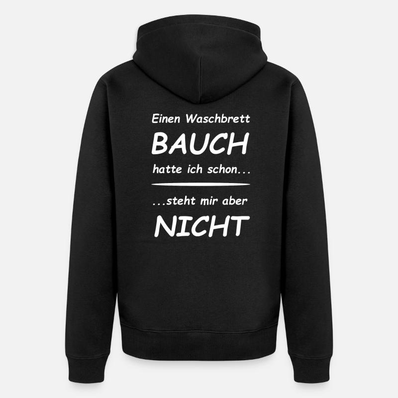 J’ai déjà eu un ventre de planche à laver.... - Veste à capuche bio Premium Unisexe - noir