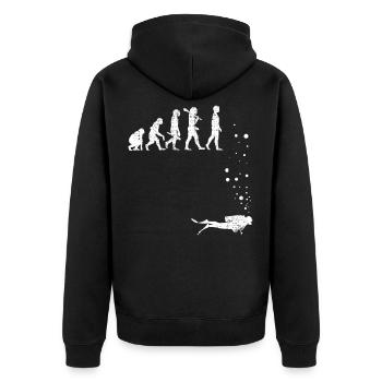 Plongeurs plongeurs - Veste à capuche bio Premium Unisexe - noir - Dos - Nico (187cm)