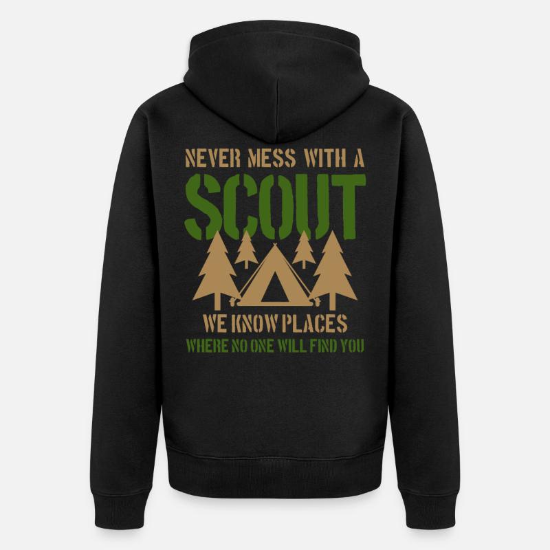 camping Scout - Veste à capuche bio Premium Unisexe - noir