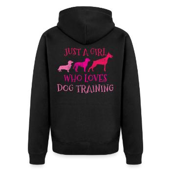 formateur chien - Veste à capuche bio Premium Unisexe - noir - Dos - Nico (187cm)