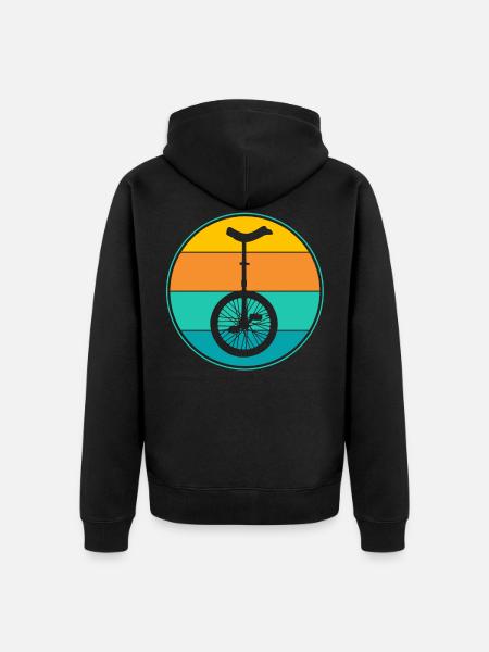 unicycling - Unisex Premium Organic Zip Hoodie - black