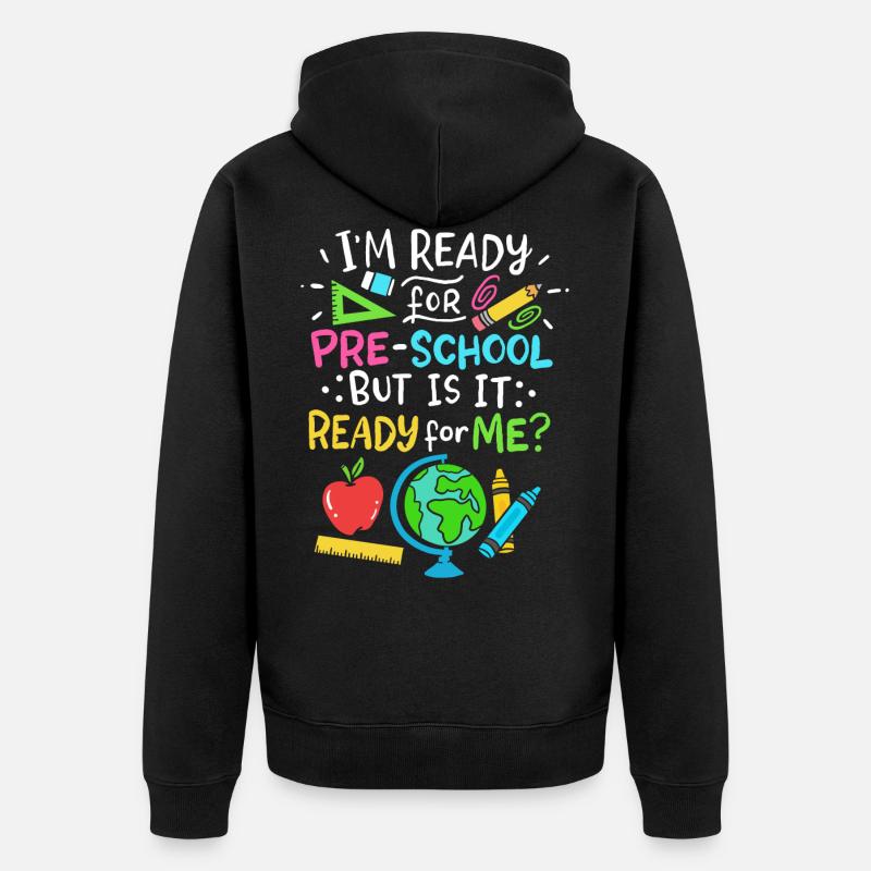 école maternelle - Veste à capuche bio Premium Unisexe - noir