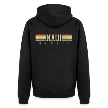 Maui Hawaii - Veste à capuche bio Premium Unisexe - noir - Dos - Nico (187cm)