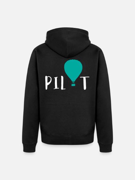 Hot air balloon - Unisex Premium Organic Zip Hoodie - black