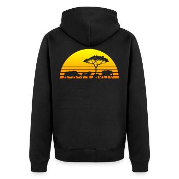 Afrique - Veste à capuche bio Premium Unisexe - noir - Dos - Nico (187cm)