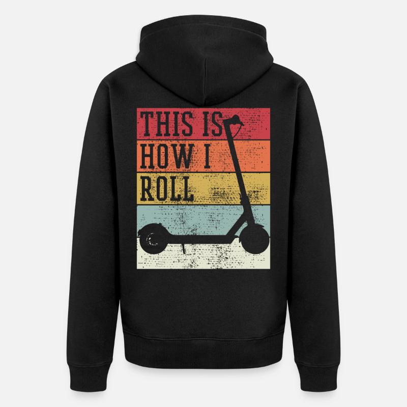 E-Roller - Veste à capuche bio Premium Unisexe - noir