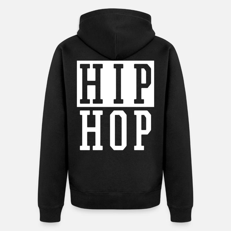 Hip Hop classique - Veste à capuche bio Premium Unisexe - noir