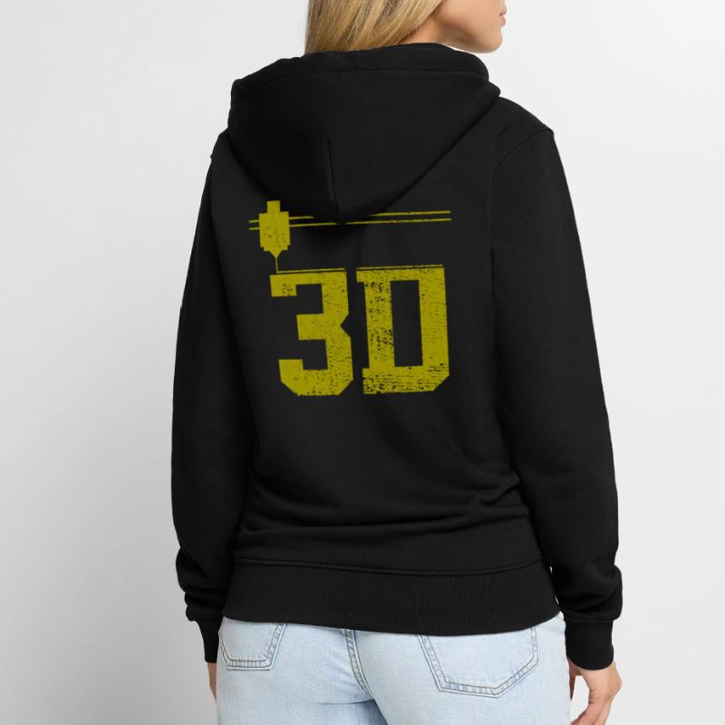 Impression 3D Impression 3D Impression 3D Veste à capuche bio Premium Unisexe