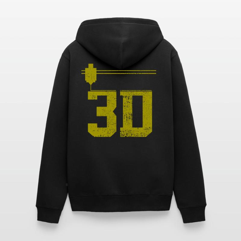 Impression 3D Impression 3D Impression 3D Veste à capuche bio Premium Unisexe