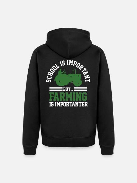 Landwirt - Unisex Premium Bio Zip Hoodie - Schwarz