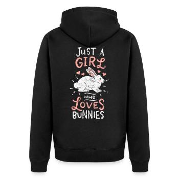Lapin lapin - Veste à capuche bio Premium Unisexe - noir - Dos - Nico (187cm)