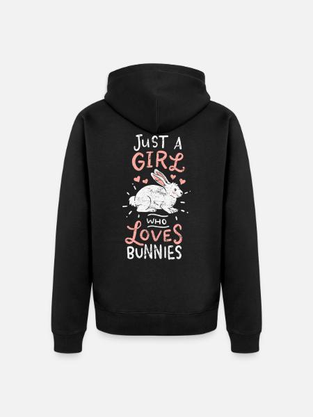 Lapin lapin - Veste à capuche bio Premium Unisexe - noir