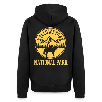 Yellowstone - Veste à capuche bio Premium Unisexe - noir - Dos - Nico (187cm)