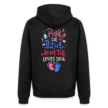 Tante révélation de genre - Veste à capuche bio Premium Unisexe - noir - Dos - Nico (187cm)