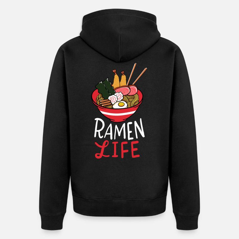 Vie de ramen - Veste à capuche bio Premium Unisexe - noir