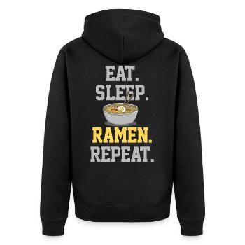 ramen - Veste à capuche bio Premium Unisexe - noir - Dos - Nico (187cm)