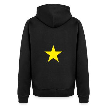 Étoile jaune - Veste à capuche bio Premium Unisexe - noir - Dos - Nico (187cm)