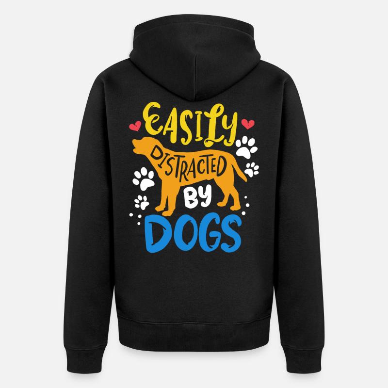 chien - Veste à capuche bio Premium Unisexe - noir