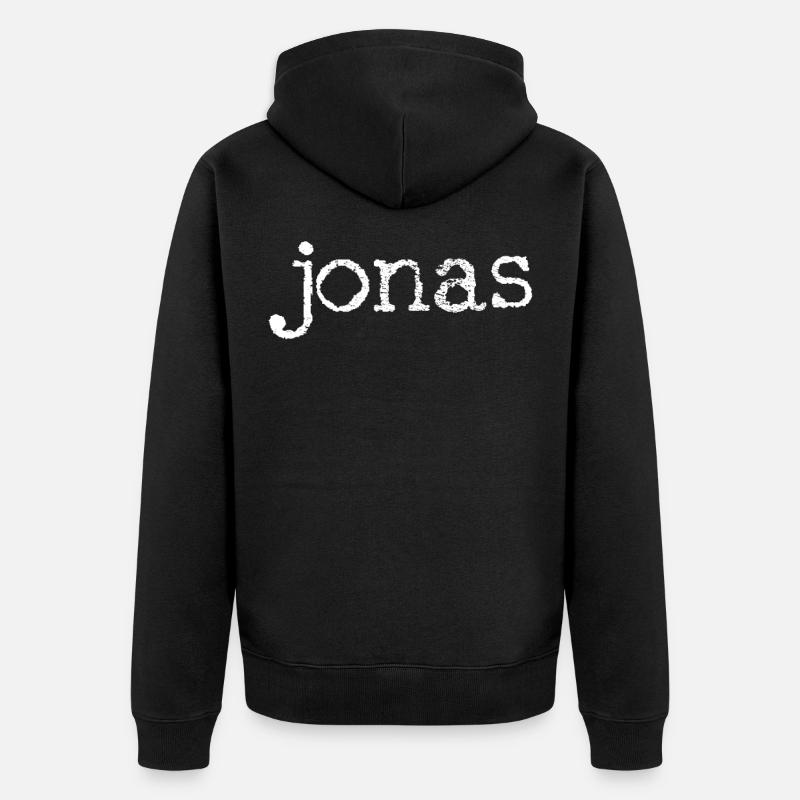 Jonas Name - Veste à capuche bio Premium Unisexe - noir