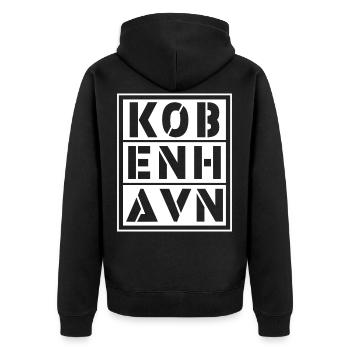 Copenhague - Veste à capuche bio Premium Unisexe - noir - Dos - Nico (187cm)