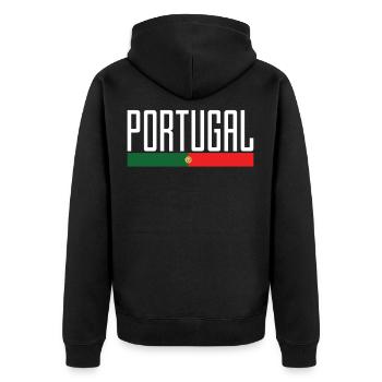 Portugal - Veste à capuche bio Premium Unisexe - noir - Dos - Nico (187cm)
