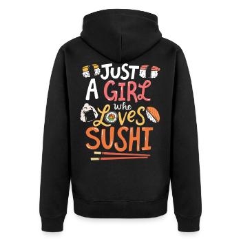 Sushi - Veste à capuche bio Premium Unisexe - noir - Dos - Nico (187cm)