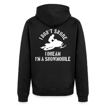 motoneige - Veste à capuche bio Premium Unisexe - noir - Dos - Nico (187cm)