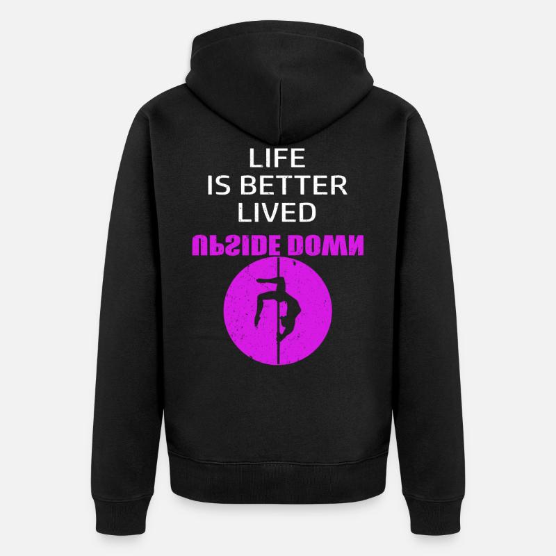 Pole Dance Geschenk - Unisex Premium Bio Zip Hoodie - Schwarz