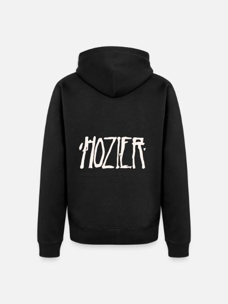 Hozier lettering artsarah - Unisex Premium Organic Zip Hoodie - black