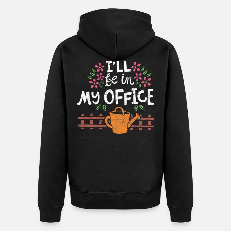 ogrodnictwo - Ekologiczna rozpinana bluza z kapturem Premium unisex - czarny