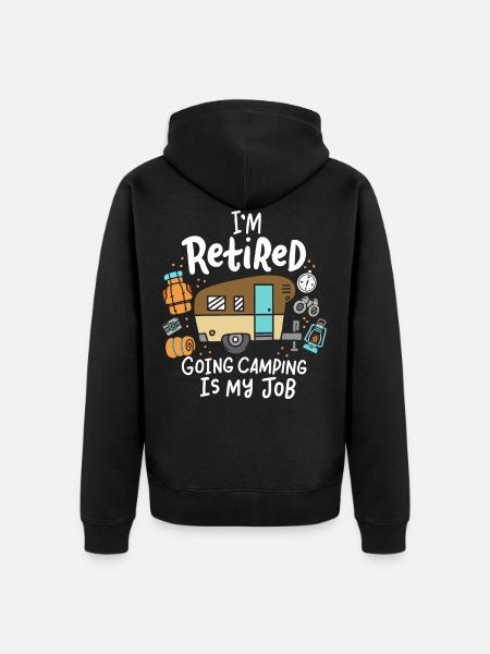 Retraite de camping - Veste à capuche bio Premium Unisexe - noir