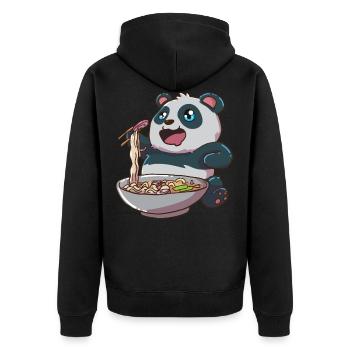 Ramen Pandabär - Veste à capuche bio Premium Unisexe - noir - Dos - Nico (187cm)