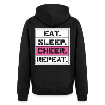 Cheerleading - Unisex Premium Organic Zip Hoodie - black - Back - Nico (187cm)