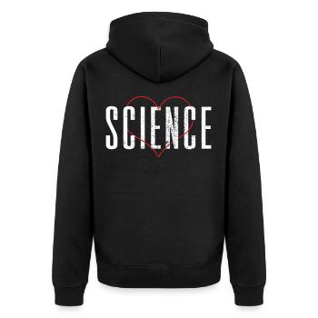science - Veste à capuche bio Premium Unisexe - noir - Dos - Nico (187cm)