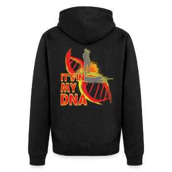 Stand Up Paddling Geschenk - Unisex Premium Bio Zip Hoodie - Schwarz - Hinten - Nico (187cm)