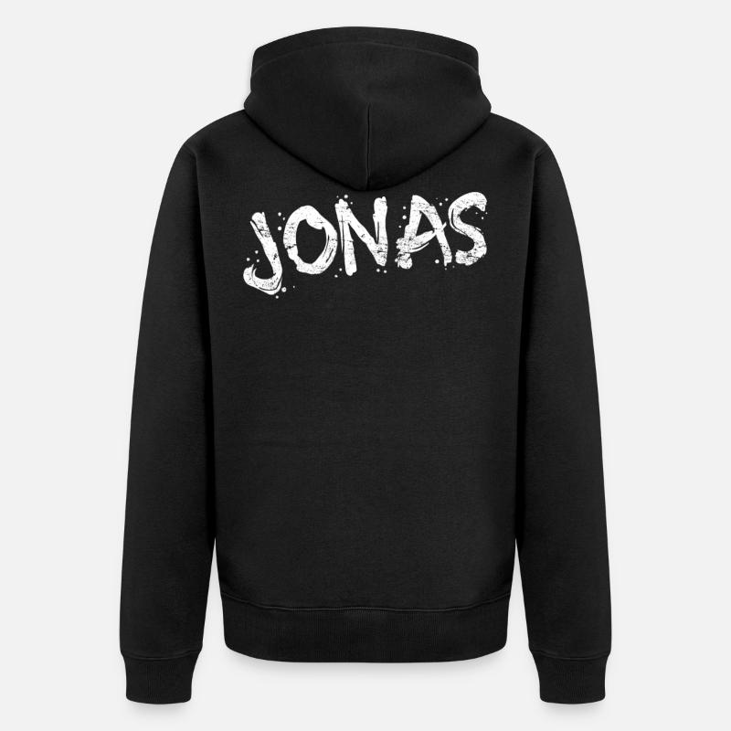 Jonas - Unisex Premium Bio Zip Hoodie - Schwarz